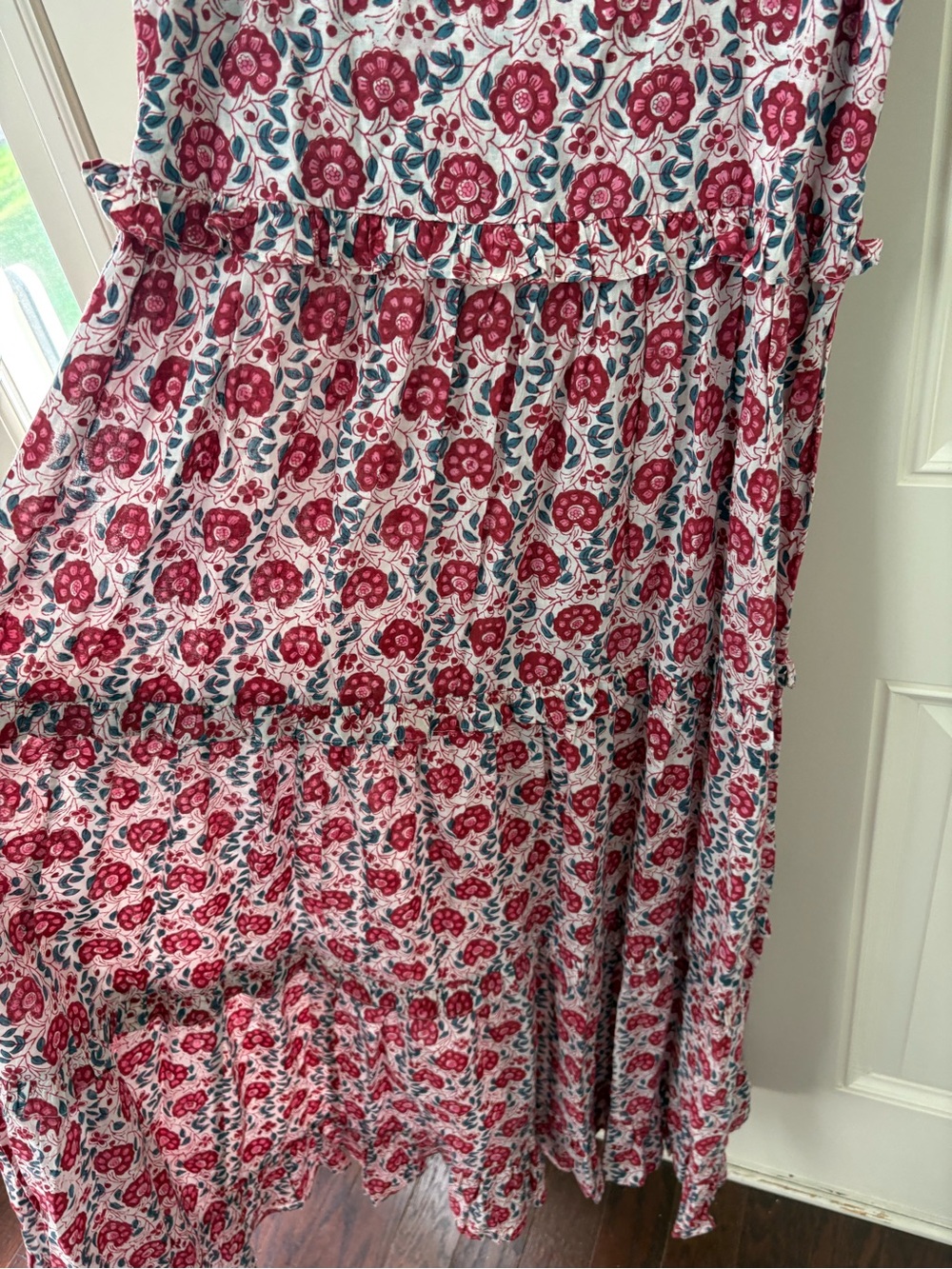 Anna Cate Eliza Shoulder Tie Maxi Dress Size Medium - Picture 3 of 8